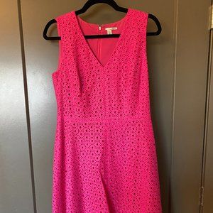 Halogen Eyelet A-line Dress